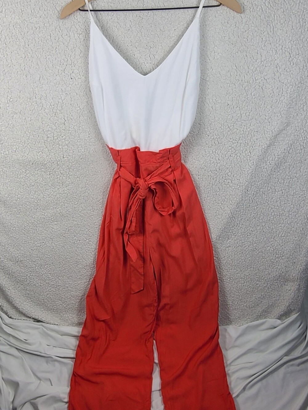 Hunter & Brown Color Block Wide Leg Belted Jumpsuit S NWT Wedding Guest - Picture 6 of 9